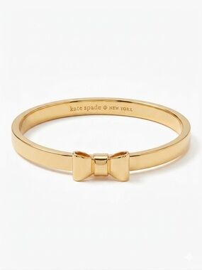 Kate Spade "Take a Bow" Gold Slip-On Bangle Bracelet